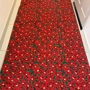 Vintage Poinsettia Rectangular Table Cloth